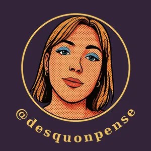 Portrait illustré de Marie Bézille, entouré de la mention @desquonpense